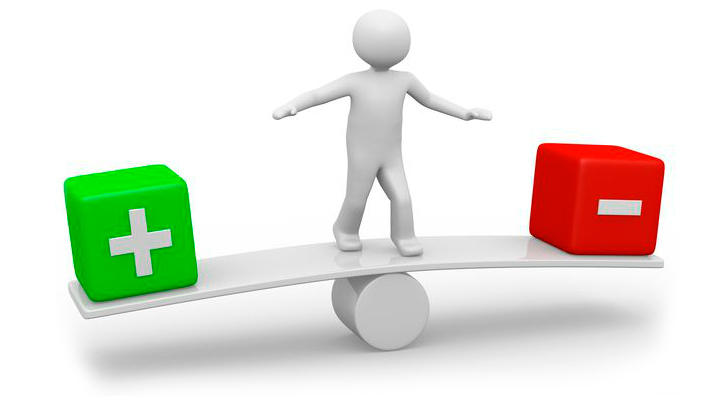 La balanza de lo positivo y lo negativo